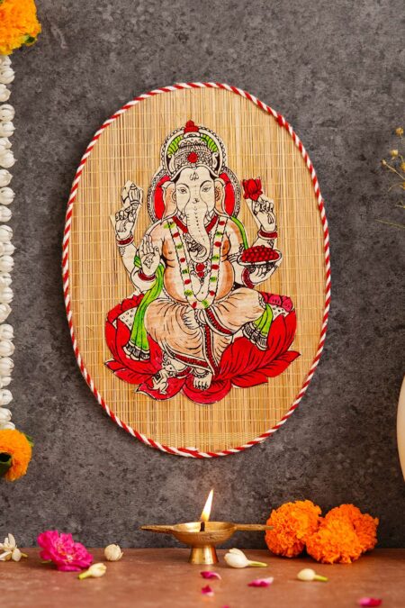 Bamboo Hand Crafted Wall Hangings Of Ganesh Ji For Home Decor | Ideal Gifts For Wedding And Festival